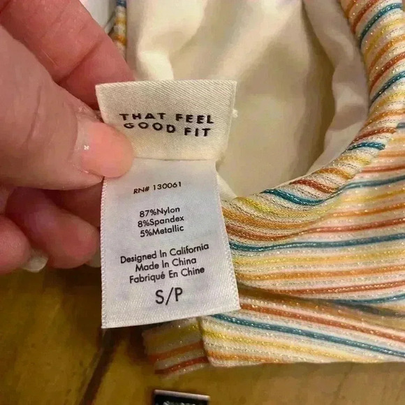 L*Space New Rainbow Shimmer Sports Bralette small - Picture 9 of 11